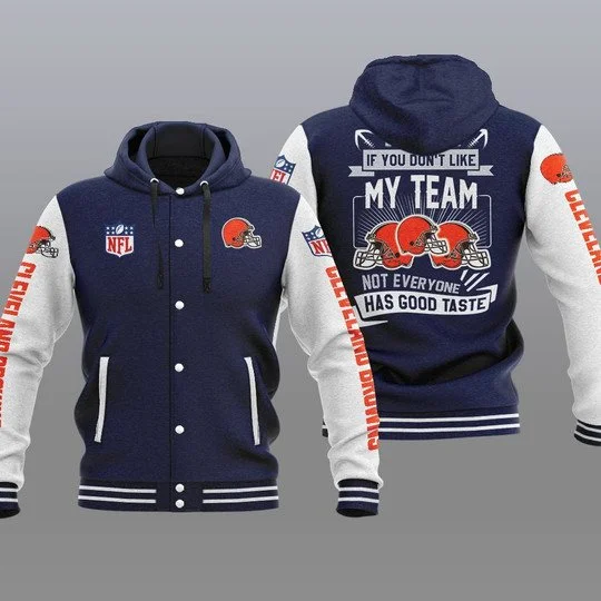 Cleveland Browns Baseball Jacket BE29 - Image 2
