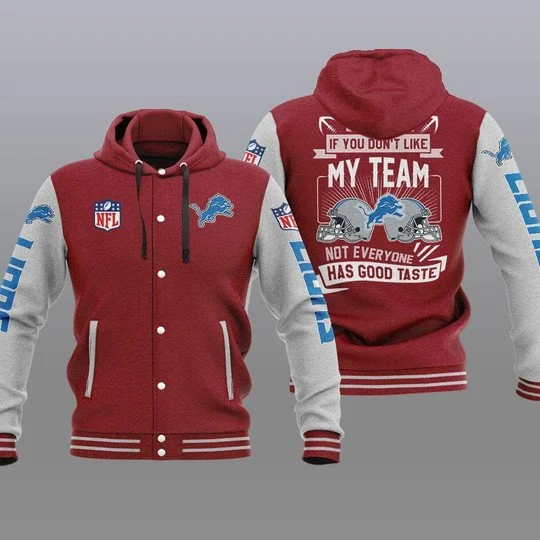 Detroit Lions Baseball Jacket YI39 - Image 2