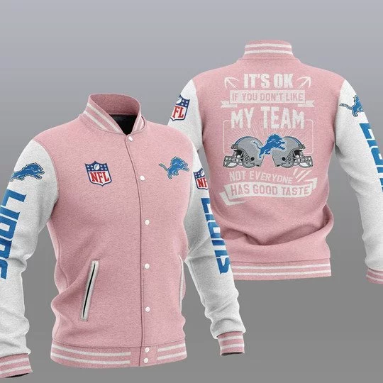 Detroit Lions Baseball Jacket TJ87