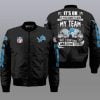 Detroit Lions Bomber Jacket Full Size SI83