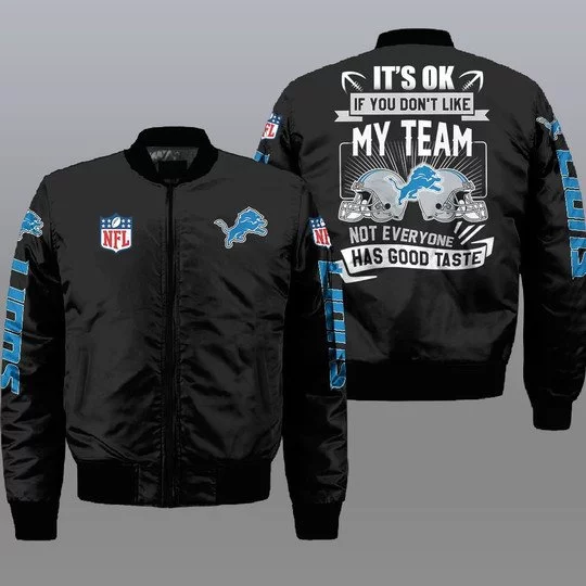 Detroit Lions Bomber Jacket Full Size SI83