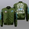 Detroit Lions Bomber Jacket Full Size MR47