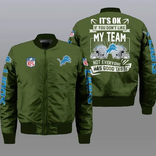 Detroit Lions Bomber Jacket Full Size MR47