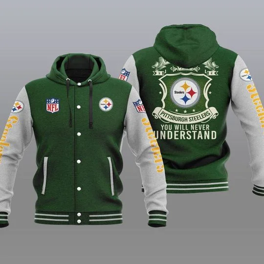 Pittsburgh Steelers Baseball Jacket OS38 - Image 2