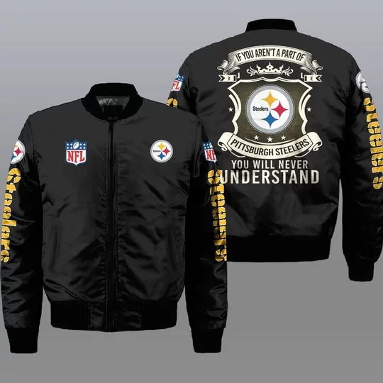 Pittsburgh Steelers Bomber Jacket Full Size KW19