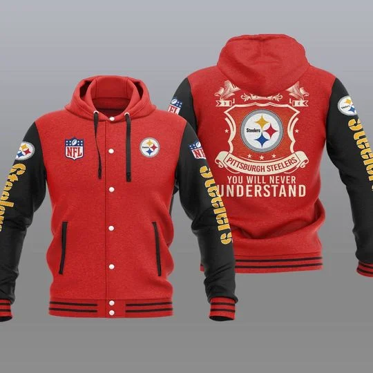 Pittsburgh Steelers Baseball Jacket IB77 - Image 2