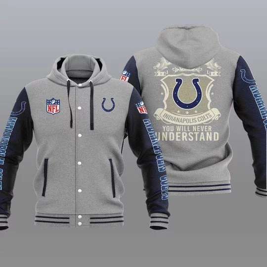 Indianapolis Colts Baseball Jacket IB37 - Image 2