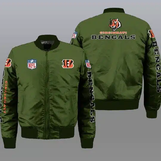 Cincinnati Bengals Bomber Jacket Full Size GF59
