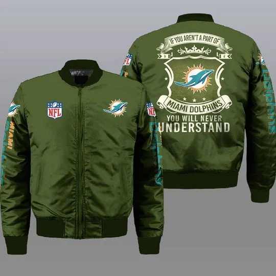Miami Dolphins Bomber Jacket Full Size KX82