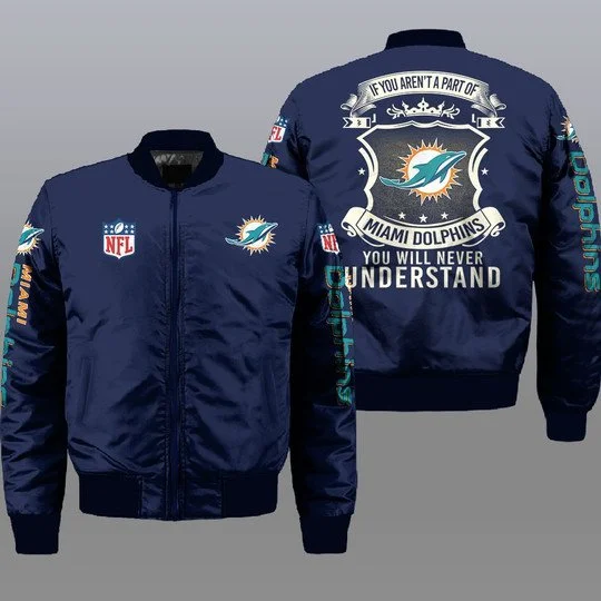 Miami Dolphins Bomber Jacket Full Size UZ34