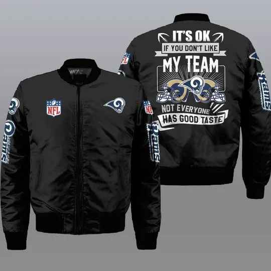 Los Angeles Rams Bomber Jacket Full Size HS80