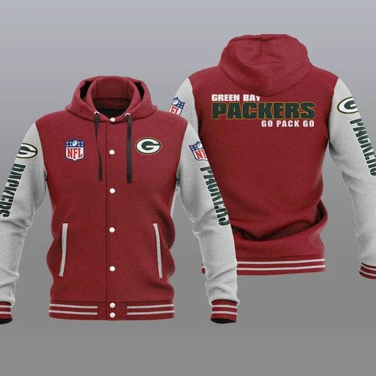 Green Bay Packers Baseball Jacket IC47 - Image 2