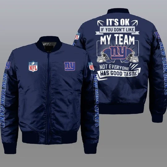 New York Giants Bomber Jacket Full Size NU28