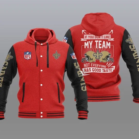 New Orleans Saints Baseball Jacket HK39 - Image 2