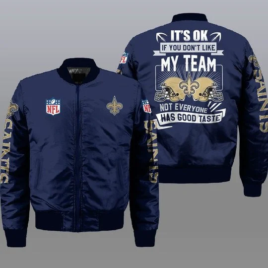 New Orleans Saints Bomber Jacket Full Size OU82