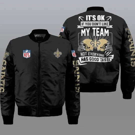 New Orleans Saints Bomber Jacket Full Size UF44