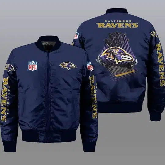 Baltimore Ravens Bomber Jacket Full Size VD64