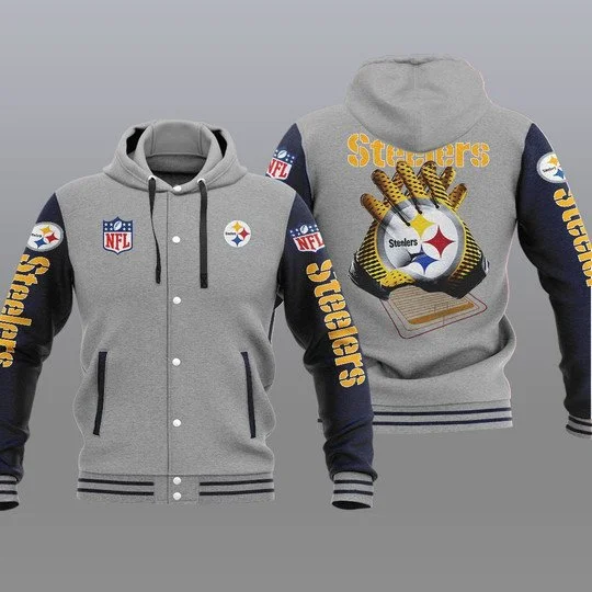 Pittsburgh Steelers Baseball Jacket GO28 - Image 2