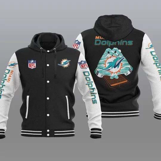Miami Dolphins Baseball Jacket GS78 - Image 2