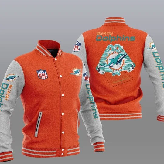 Miami Dolphins Baseball Jacket OL25