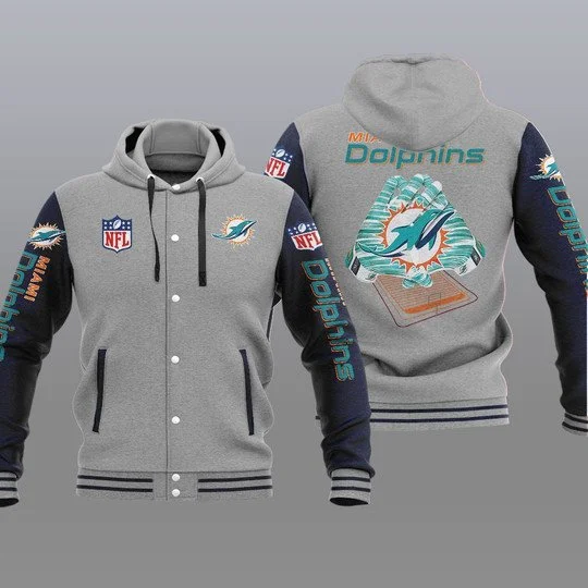 Miami Dolphins Baseball Jacket UD27 - Image 2