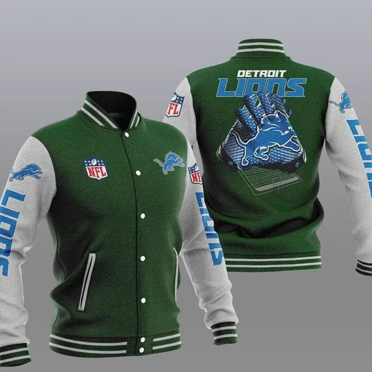 Detroit Lions Baseball Jacket XW74