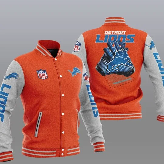 Detroit Lions Baseball Jacket TE38