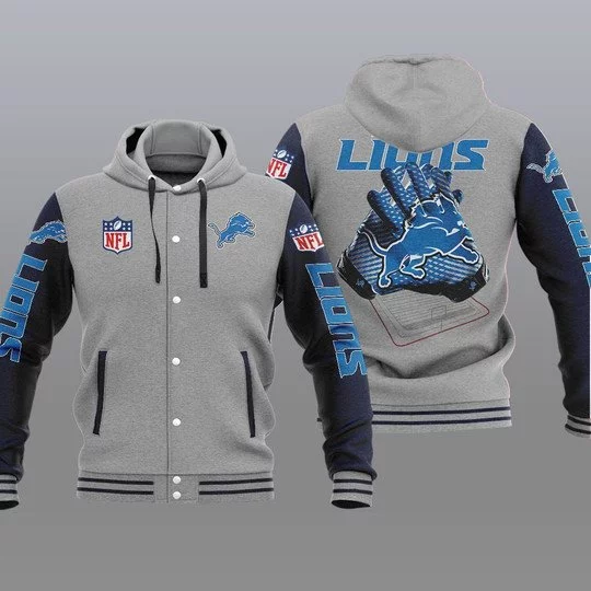 Detroit Lions Baseball Jacket ZG59 - Image 2