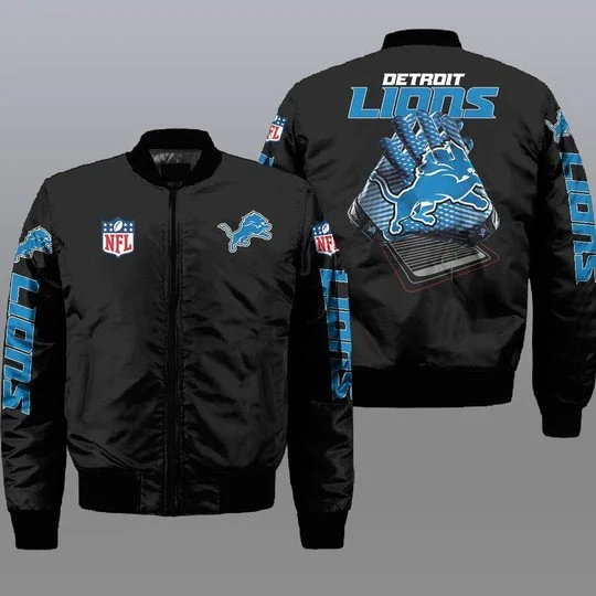 Detroit Lions Bomber Jacket Full Size GE27