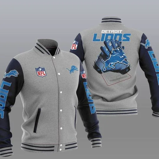 Detroit Lions Baseball Jacket ZG59