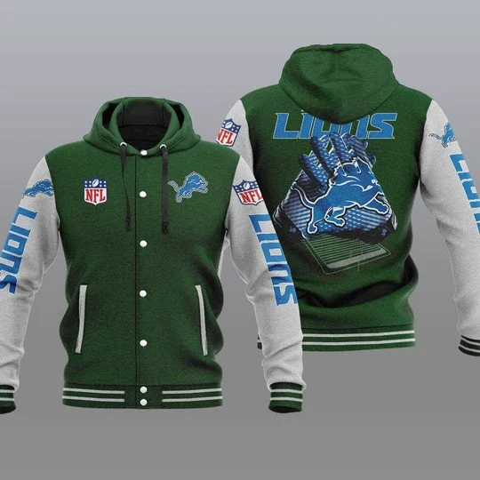 Detroit Lions Baseball Jacket XW74 - Image 2