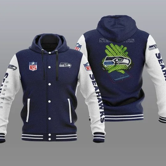 Seattle Seahawks Baseball Jacket MA63 - Image 2