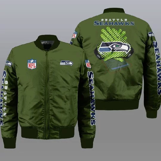 Seattle Seahawks Bomber Jacket Full Size GX85