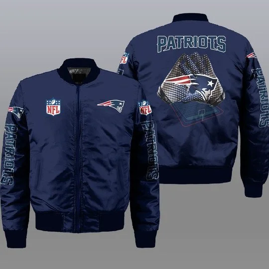 New England Patriots Bomber Jacket Full Size LZ88