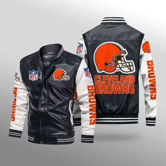 Cleveland Browns Leather Jacket XO06
