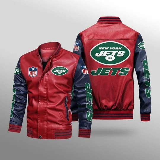 New York Jets Leather Jacket TZ30