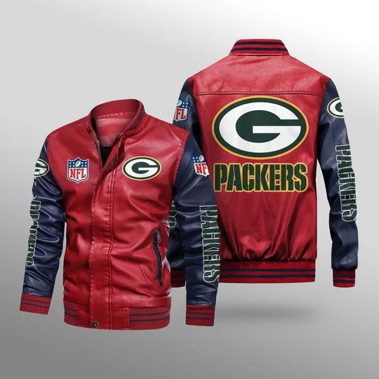 Green Bay Packers Leather Jacket RU83