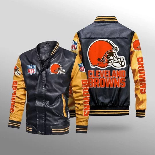 Cleveland Browns Leather Jacket BI85