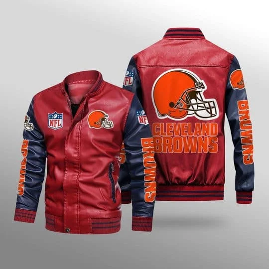 Cleveland Browns Leather Jacket MR43