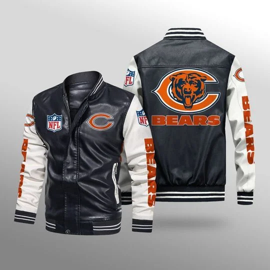 Chicago Bears Leather Jacket TE22