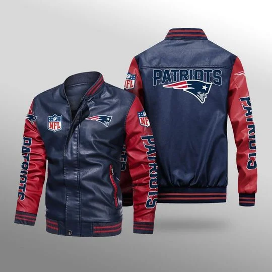 New England Patriots Leather Jacket GK39
