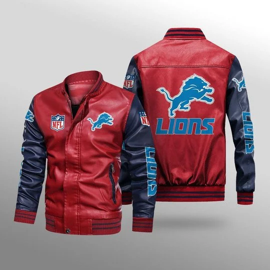 Detroit Lions Leather Jacket TG83