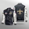 New Orleans Saints Leather Jacket TT00
