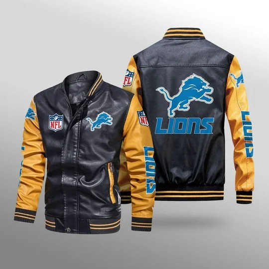 Detroit Lions Leather Jacket CI83
