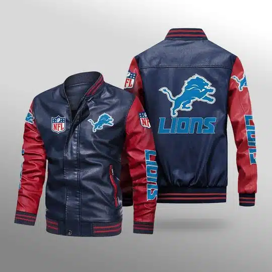 Detroit Lions Leather Jacket BN73