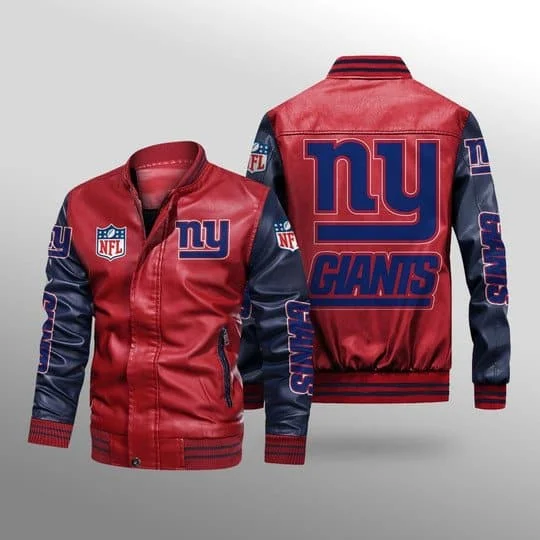New York Giants Leather Jacket BW38