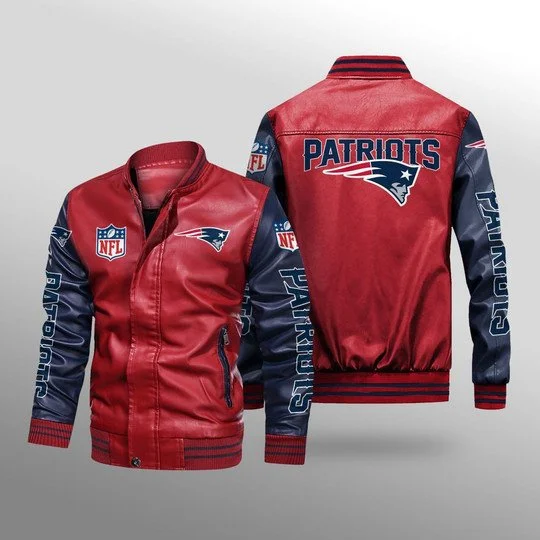 New England Patriots Leather Jacket UX90