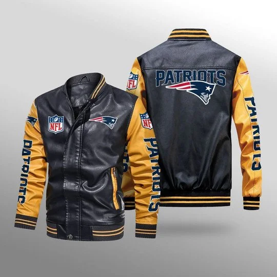 New England Patriots Leather Jacket YG58