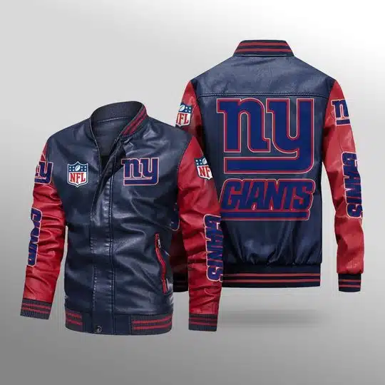 New York Giants Leather Jacket BX89