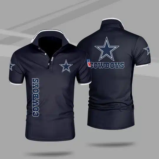 Dallas Cowboys Polo T-Shirt Full Size TZ83 - Image 2